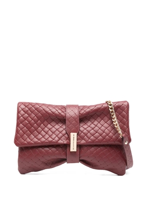 Marc Ellis logo-plaque clutch bag - Red