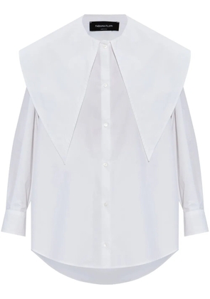 Fabiana Filippi oversized collar shirt - White