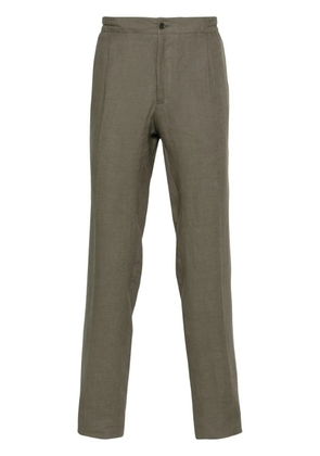 Kiton linen tailored trousers - Green