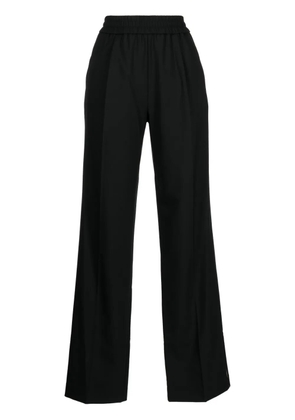 Helmut Lang piped-trim detail wide-leg trousers - Black