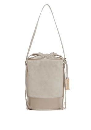 Fabiana Filippi drawstring panelled bucket bag - Neutrals