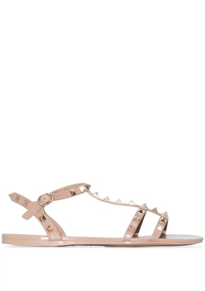 Valentino Garavani rockstud adjustable-strap sandals - Neutrals