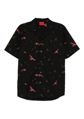 HUGO bird-printed shirt - Black