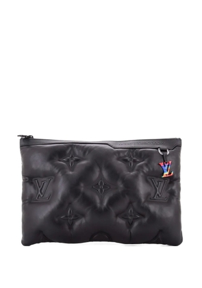 Louis Vuitton Pre-Owned A4 Pouch Monogram Puffer Lambskin clutch bag - Black