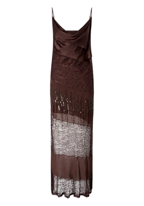 PINKO panelled maxi dress - Brown