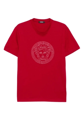 Versace Medusa embellished T-shirt - Red