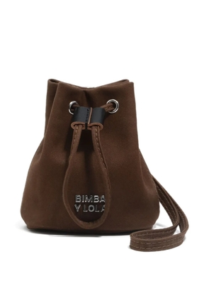 Bimba y Lola logo-detail makeup bag - Brown