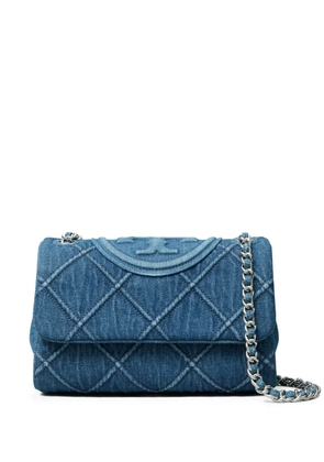 Tory Burch small Fleming Soft denim convertible shoulder bag - Blue
