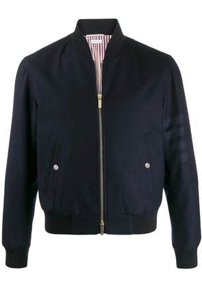 Thom Browne tonal 4-Bar flannel blouson jacket - Blue