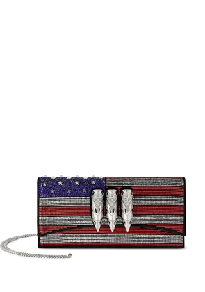 Philipp Plein US Flag strass claw clutch - Multicolour