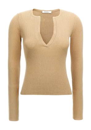Max Mara ribbed v-neck sweater - Neutrals