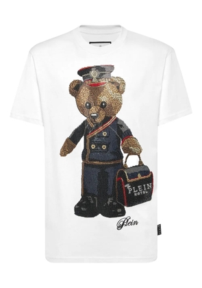 Philipp Plein teddy bear-embellished T-shirt - White