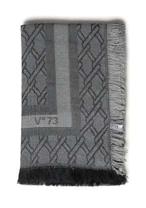 V°73 geometric-pattern scarf - Grey