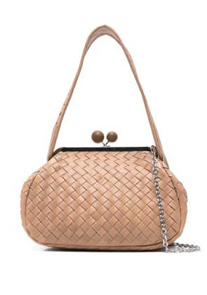 Weekend Max Mara Pasticcino woven leather clasp shoulder bag - Brown