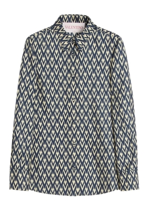 Valentino Garavani Toute La V twill shirt - Blue