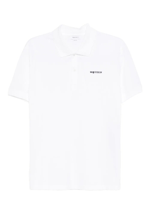 Alexander McQueen logo-embroidered polo shirt - White