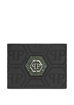 Philipp Plein logo-plaque cardholder - Black