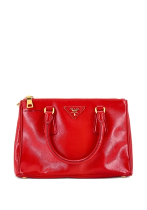 Prada Pre-Owned Double Zip Lux Vernice Saffiano Leather Mini tote bag - Red