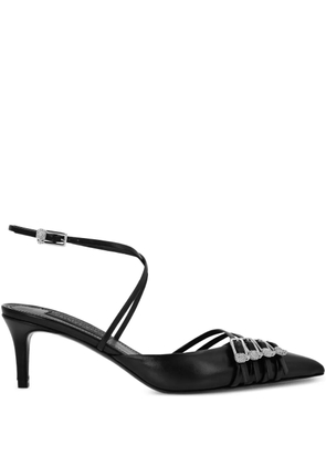 Philipp Plein strappy kitten pumps - Black