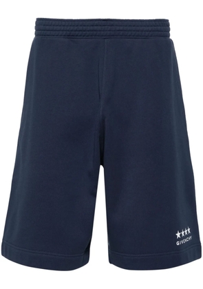 Givenchy logo-print cotton shorts - Blue