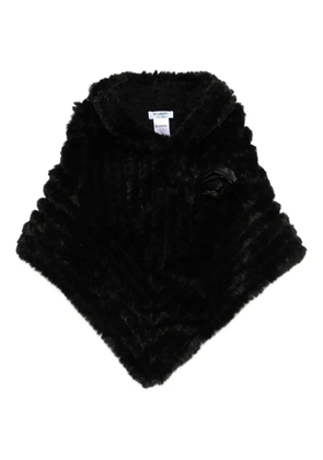 Blugirl floral-appliqué poncho - Black