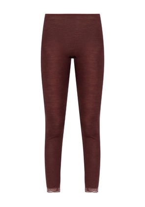 Hanro lace leggings - Brown
