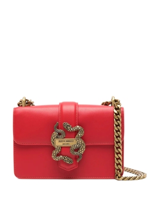 Just Cavalli snake-buckle shoulder bag - Red