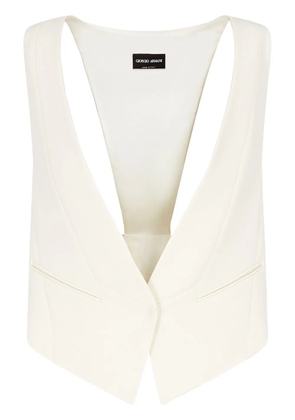 Giorgio Armani silk waistcoat - White