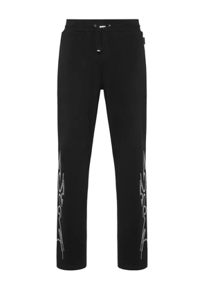 Philipp Plein flame-stud trousers - Black