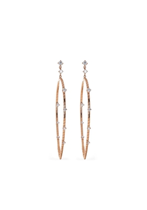 Mattia Cielo Rose Gold Diamond Drop Earrings - Pink