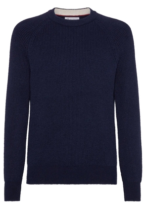 Brunello Cucinelli ribbed-knit jumper - Blue