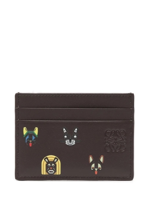 LOEWE x Louis Wain leather cardholder - Brown
