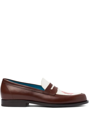 Scarosso leather slip-on loafers - Brown