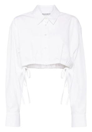 Alexander Wang rhinestone-embellished cropped shirt - White