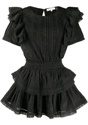 LoveShackFancy Natasha embroidered dress - Black