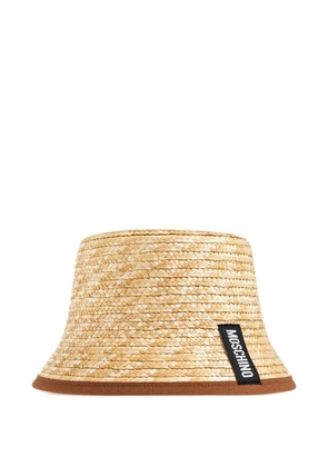 Moschino straw trim hat - Neutrals