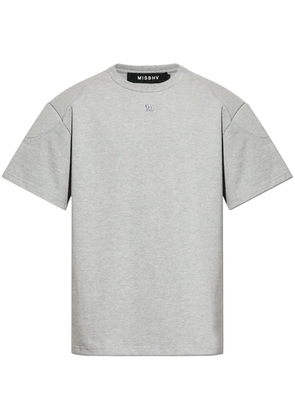MISBHV logo-embroidered cotton T-shirt - Grey