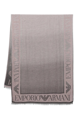 Emporio Armani logo-jacquard scarf - Pink