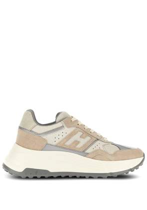 Hogan panelled suede sneakers - Neutrals