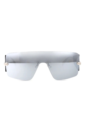 Alexander McQueen Eyewear mirrored shield-frame sunglasses - Silver