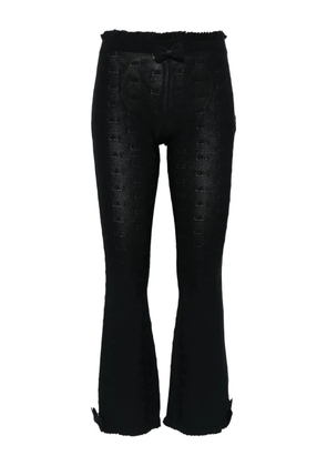 Balenciaga bow ruffled trousers - Black