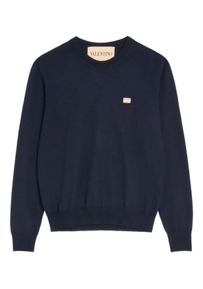 Valentino Garavani VLogo-patch wool sweater - Blue