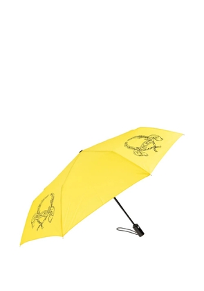 Moschino logo-motif umbrella - Yellow