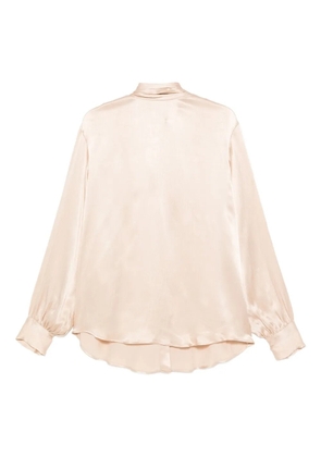 SOLOTRE satin-finish shirt - Neutrals