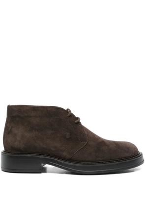 Tod's suede lace-up desert boots - Brown