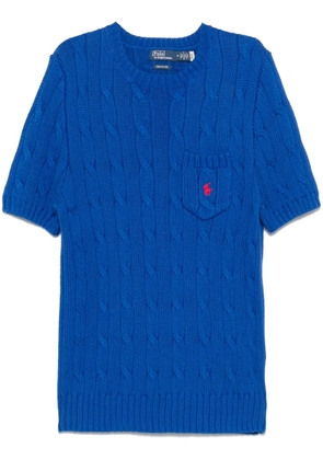 Polo Ralph Lauren cable-knit short-sleeve top - Blue