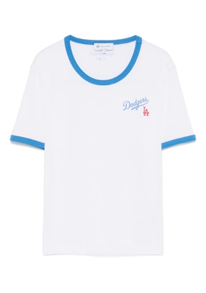 Sporty & Rich x The LA Dodgers Serif Ringer T-shirt - White