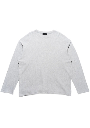 Mainless waffle-knit T-shirt - Grey