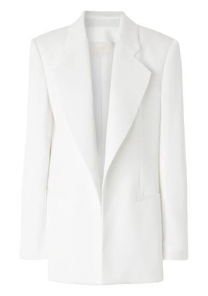 Genny stepped lapels blazer - White