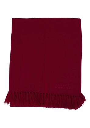 ISABEL MARANT fringed-trim scarf - Red